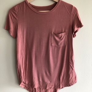 American Eagle Peach Tee with Front Pocket